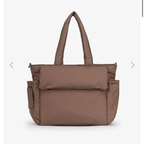 Diaper Tote Bag with Laptop Sleeve - HAZELNUT