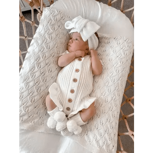 Little B's Ruffled Romper - Milk
