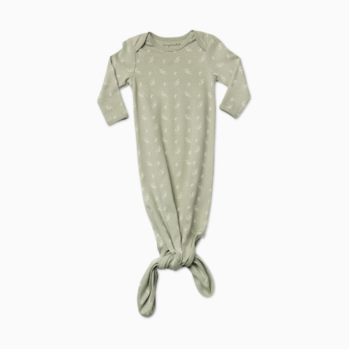 Tiny Kind Knotted Organic Gown - Sage Leaf, 0-3 M
