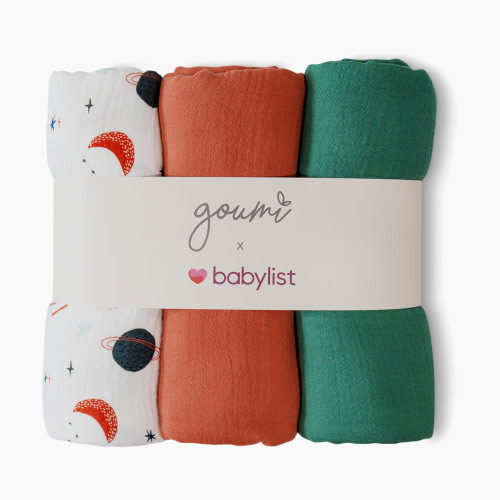 Goumi Kids x Babylist Muslin Swaddle Set (3 Pack) - Comet