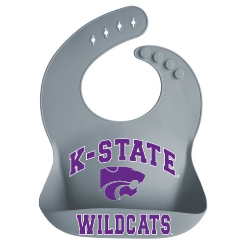 Kansas State Wildcats Garb Infant Silicone Crumb Catcher Bib