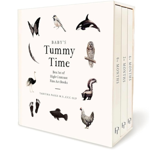 Baby's Tummy Time Book Box Set: A 3-Book Box Set of High-Contrast Art for Visual Stimulation at Tummy Time (Tabitha Paige Children's Book Series)