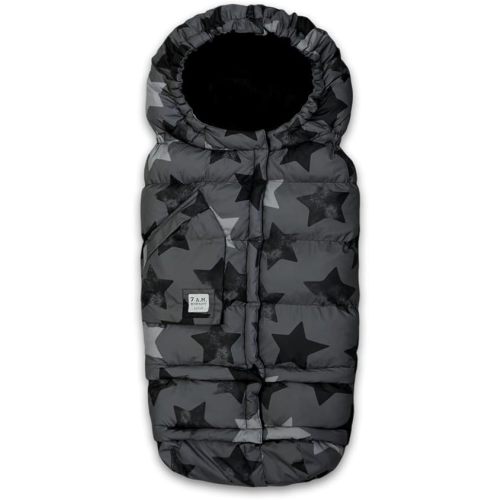7AM Enfant Stroller Blanket 212 - Adjustable Baby Car Seat Zipped Blanket for Babies Winter, Unisex Multi Purpose Fleece Lined Warm Hooded Toddler Footmuff Water Repellent | (6M - 4T)
