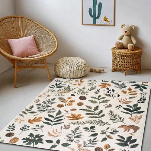 Soft Woodland-Inspired Kids Play Mat - Ultra Soft Nursery Rug with Cushion Cover Gift
