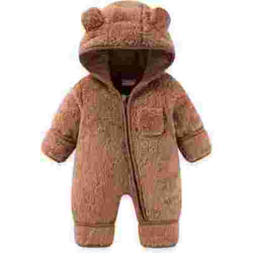 Baby Fluffy Cute Cartoon Animal Outfit Hooded Jumpsuit Romper Baby Boy Photoshoot Outfits for Boys 3-6 Months