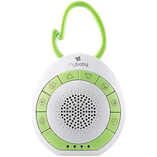 MyBaby Baby Sound Machine, White Noise Sound Machine for Baby, Travel and Nursery. 4 Soothing Sounds, Integrated Clip, Small and Lightweight. Great for Baby Registry Searches