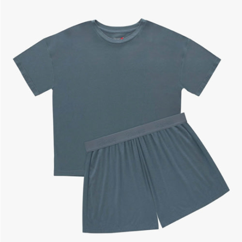 Hanes Women's Originals 2 Piece Lounge, Comfywear Supersoft Boxy T-Shirt & Sleep Shorts Loungewear Set