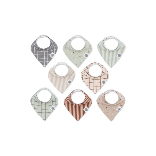 Bandana Bib Set, One Size (Color: Clay)