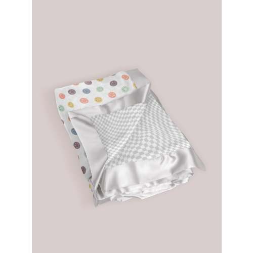 JuJuBe x Studio Oh! Ultra-Soft Thick Reversible Baby Blanket - Happy Baby Vibes