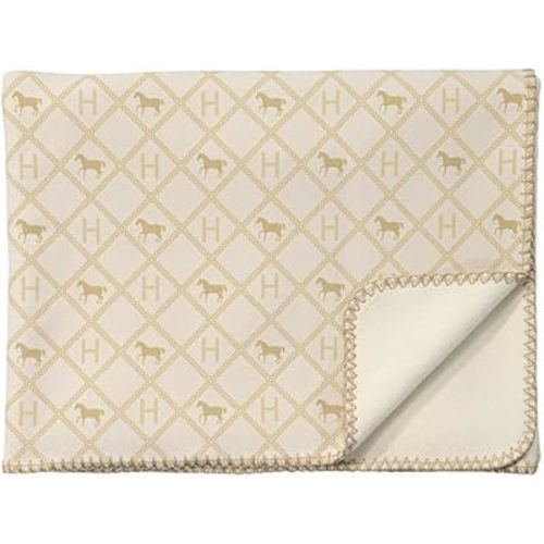 Croker Horse 24x71'' Throw Blanket Shawl - Luxury Grid Horse Yellow Soft Thickened Sheep Cashmere Blanket for Living Room Office Car Leisure Travel
