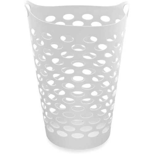 Starplast Tall Flex Laundry Basket 17.75" x 17.25" x 26", White (1, White)