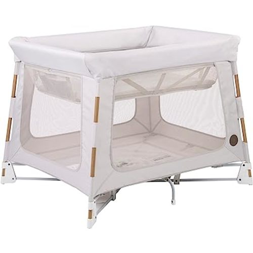 Maxi-Cosi Swift Playard, parc 3 en 1 (berceau nouveau-né, tout-petit, jeu), portable, ultra confortable, pliable en 1 étape, sac de voyage inclus, sable horizon