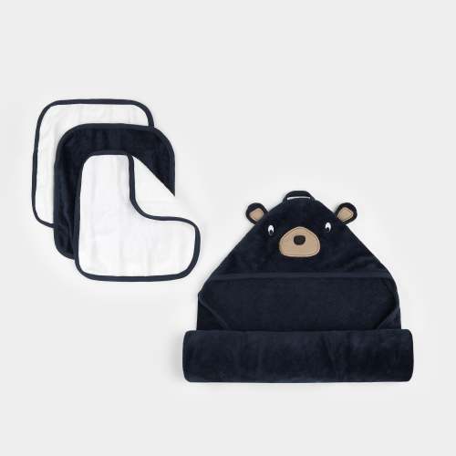 Little Cub Hooded Towel and Washcloth Set (4 pcs)