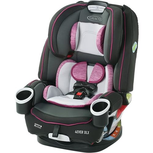 Graco 4Ever DLX 4-in-1 Car Seat, Pink | Infant to Toddler Car Seat, with 10 Years of Use | Rear-facing, Forward-facing and Booster Modes | Safe, Comfortable and Convenient