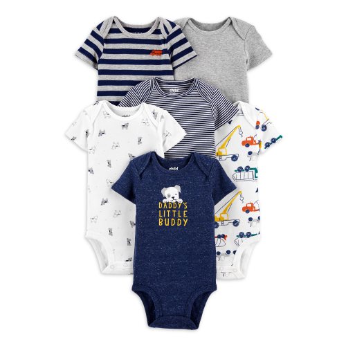 Carter's Child of Mine Baby Boy Bodysuits, 6-Pack, Sizes Preemie-24 Months