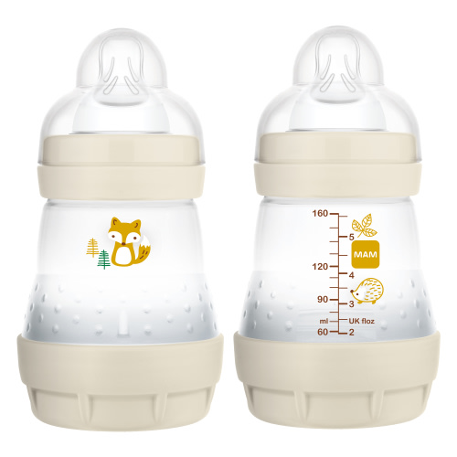 MAM Easy Start Matte Anti-Colic Bottle, 5 oz, Unisex, 2 pack