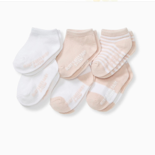 Solid & Stripes Organic Cotton Baby Ankle Socks 6 Pack - Ranunculus – Burt's Bees Baby