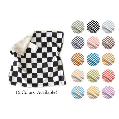 The SOFTEST Checkerboard Lovey, Baby Lovey LIGHT BLUE