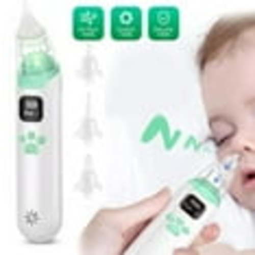 Haokaini Nasal Aspirator for Baby,Baby Nose Sucker, Electric Nose Aspirator for Toddler, with 3 Silicone Tips, 3 Suction Level, and Music and Soothing Function
