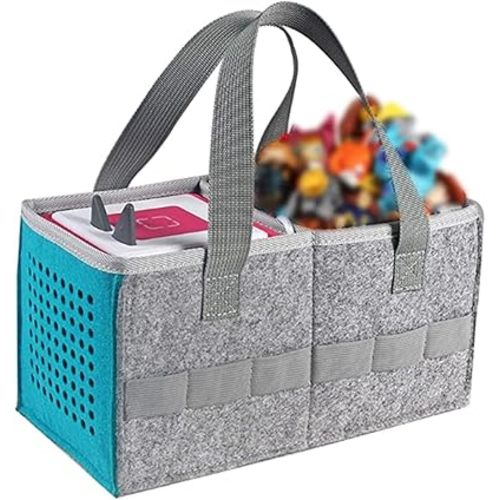 Carrying Case for Toniebox Audio Player Starter Set,Compatible with Tonie Starter Set,Tonies Figures Storage Bag(Blue)