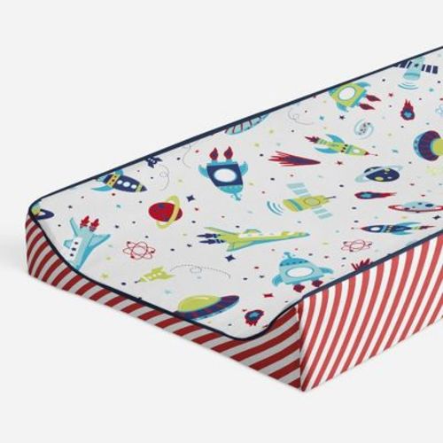 Bacati - Space Multicolor Boys Cotton Changing Pad Cover
