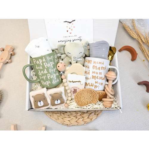 New Parents Gift Box,Gender Neutral Gift,New Baby Gift,Gender Reveal Gift,Pregnancy Gift, Family And Baby Gift Set,Postpartum Gift