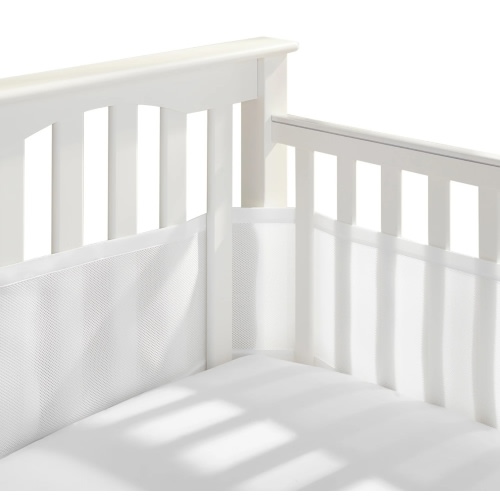 HALO Breathable Mesh Crib Liner for Full Sized Crib in White