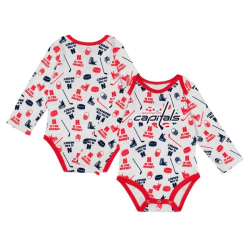 Washington Capitals Infant Quick Learner Long Sleeve Bodysuit - White