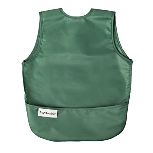 Tiny Twinkle Mess Proof Baby Bib - Waterproof Toddler and Baby Apron Bib - Machine Washable - PFAS and BPA Free