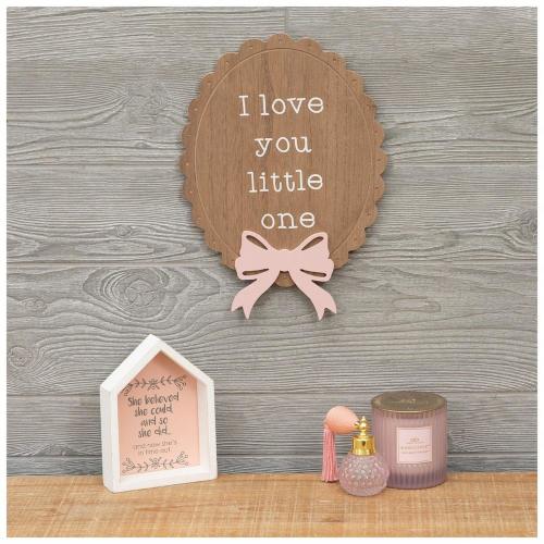 I Love You Little One Scalloped Wood Wall Decor