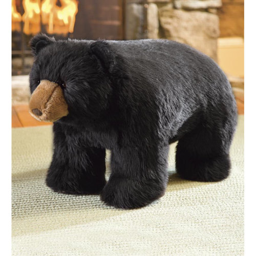 Plow & Hearth Upholstered Black Bear Ottoman & Reviews | Wayfair