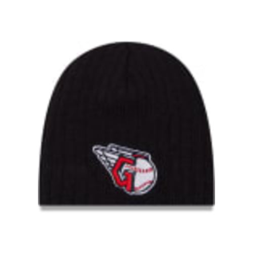 New Era Cleveland Guardians NAVY Evergreen Mini Fan Baby Knit Hat - 59030123