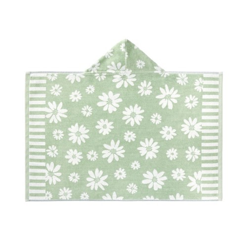 Daisy Plush Jacquard Baby Beach Hooded Towel UPF 50+