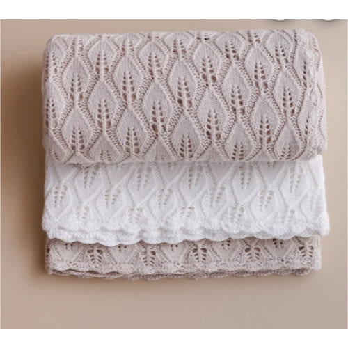 Gender Neutral Heirloom Knitted Baby blanket