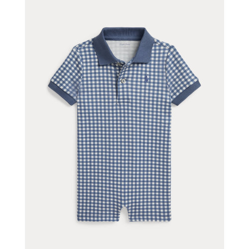 Gingham Soft Cotton Polo Shortall