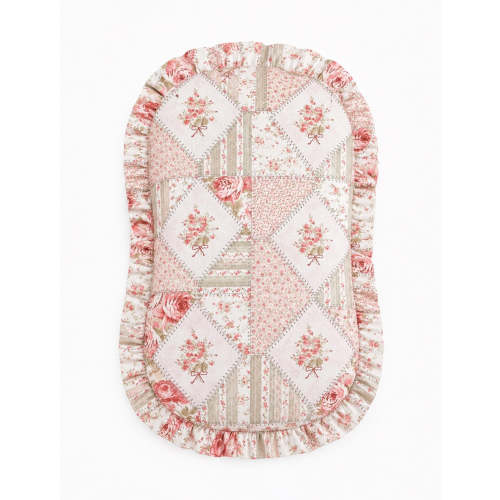 Pink Green Patchwork Ruffle Baby Lounger Cover