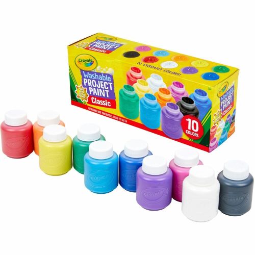 Crayola Washable Kids Paint Set, 10 Ct, Kids Stocking Stuffers, Holiday Arts & Crafts Supplies