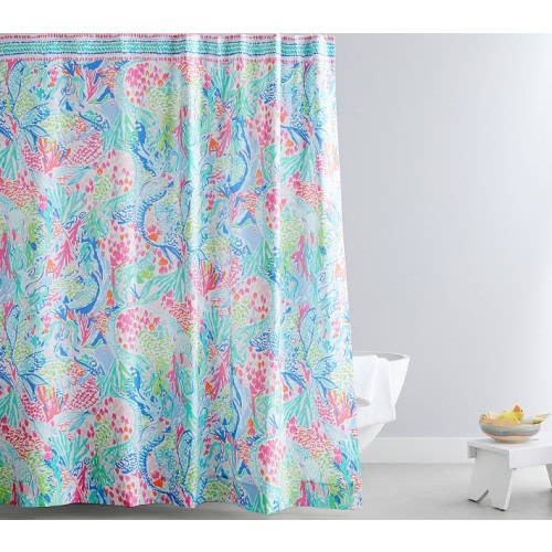 Lilly Pulitzer Mermaid Cove Shower Curtain