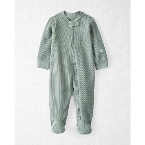 Perfect Pink Baby Waffle Knit Sleeper Pyjamas Made with Organic Cotton | Carter’s Oshkosh Canada