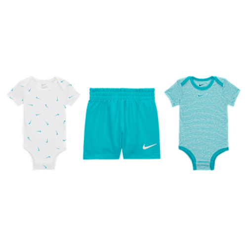 Nike Essentials Baby (0-9M) 3-Piece Striped Swooshfetti Set