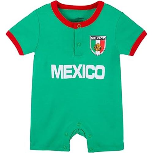 Cnins Soccer Themed Baby Outfits for Infant Boys & Girls Unisex Designs Newborn Baby Soccer Futbol Romper Clothes 0-24M