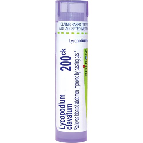 Boiron Lycopodium Clavatum 200C Homeopathic Medicine for Bloating & Gas - 80 Pellets