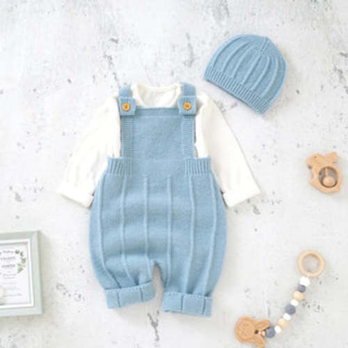 Knitted Newborn Jumpsuit w/Hat Set. 2Pcs | RYAN AND REMI