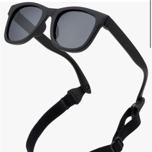 COASION Bendable Flexible Polarized Newborn Baby Sunglasses with Strap for Infant Boys Girls Age 0-12 Months CA8042