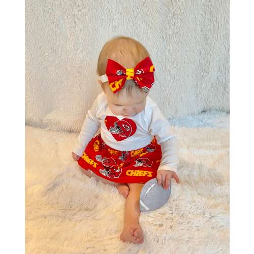 Kansas City Chiefs Outfit, Kansas City Chiefs Baby, Kansas City Chiefs Baby Skirt, Kansas City Chiefs Onesie®