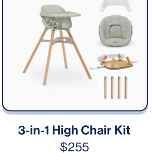 High Chair Kit - Color: Sage