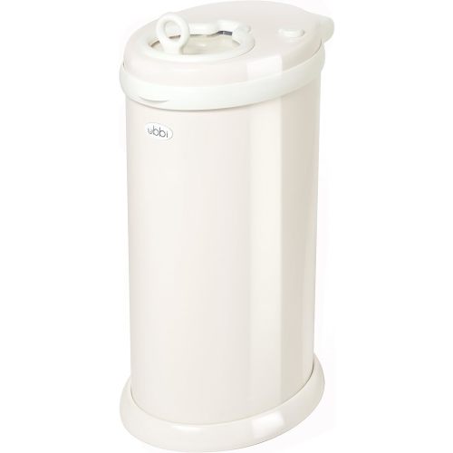 Ubbi Steel Diaper Pail, Odor Locking, No Special Bag Required, Award-Winning, Registry Must-Have, Ivory