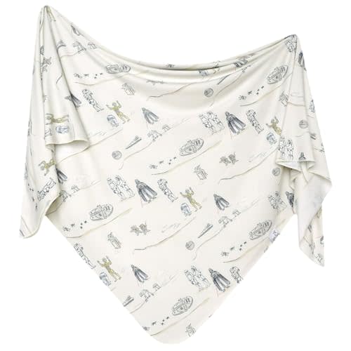 Large Premium Knit Baby Swaddle Receiving Blanket "Tatooine™" by Copper Pearl