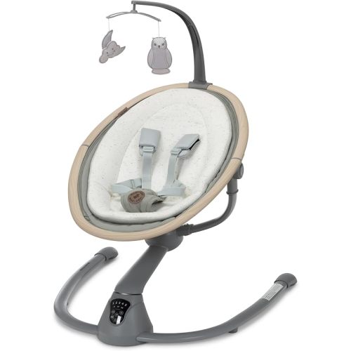 Maxi-Cosi Cassia Baby Swings for Infants: Smart Portable Baby Swing with Music, Lightweight & Foldable Baby Swing, 360 Rotation Infant Swing, Classic Oat