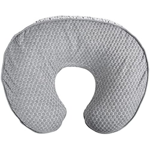 Boppy Nursing Pillow and Positioner—Luxe | Gray Watercolor Brushstrokes Pennydot | Breastfeeding, Bottle Feeding and Baby Support | With Removable Cover in Premium Fabric | Awake-Time Support